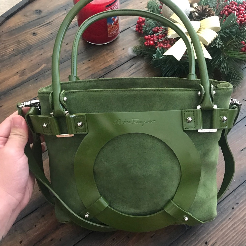 Salvatore Ferragamo Gancini Satchel Shoulder Bag